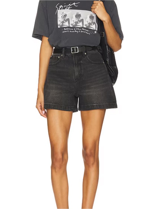 pistola Pants - PISTOLA Saige High Rise Cut Off Shorts in Glamour